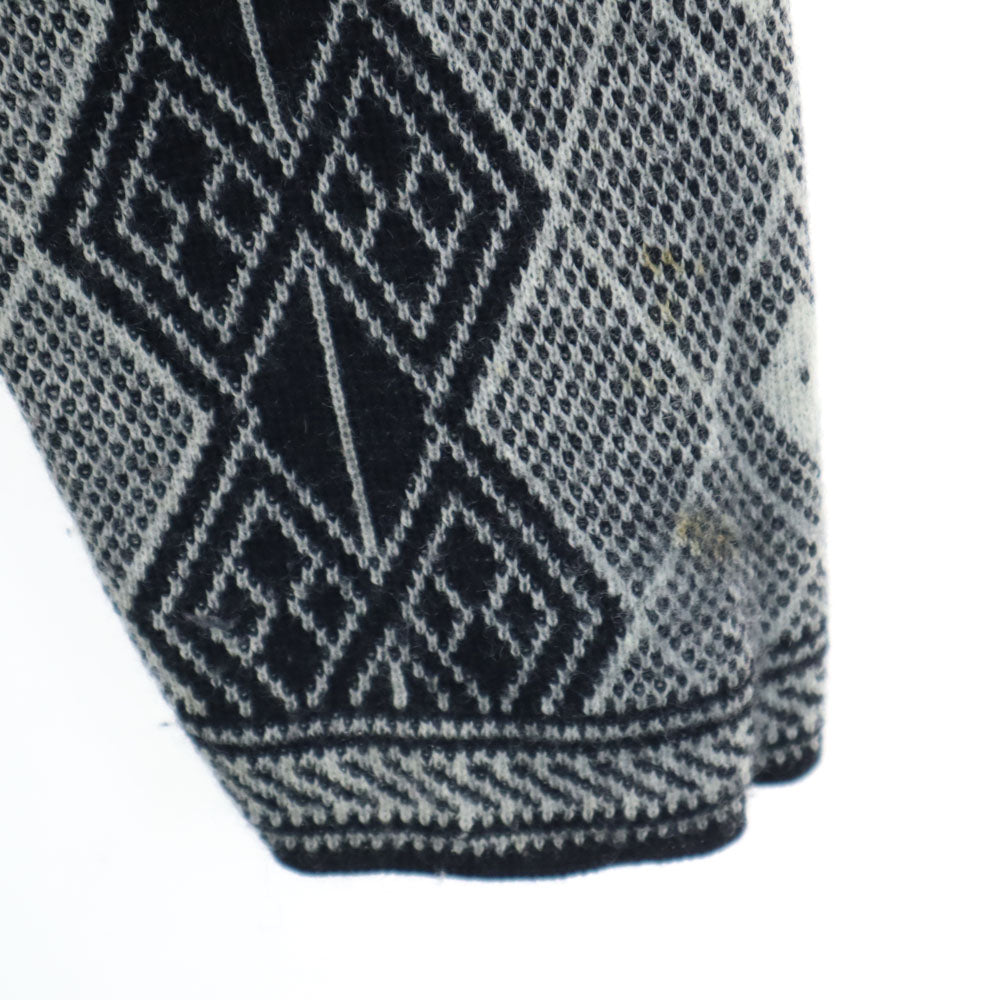 Y's ワイズ 80s 日本製 ヴィンテージ 長袖 ロング ニットカーディガン ブラック 他 レディース