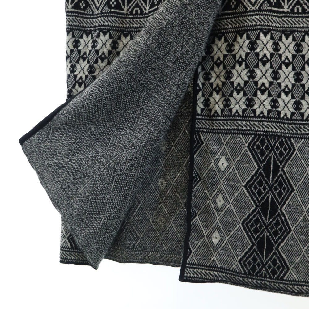 Y's ワイズ 80s 日本製 ヴィンテージ 長袖 ロング ニットカーディガン ブラック 他 レディース