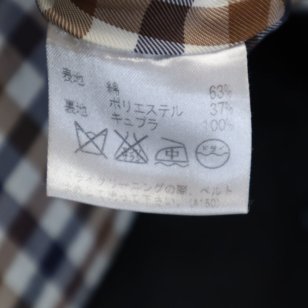 Aquascutum アクアスキュータム 日本製 トレンチコート ブラック ライナー ベルト付き レディース