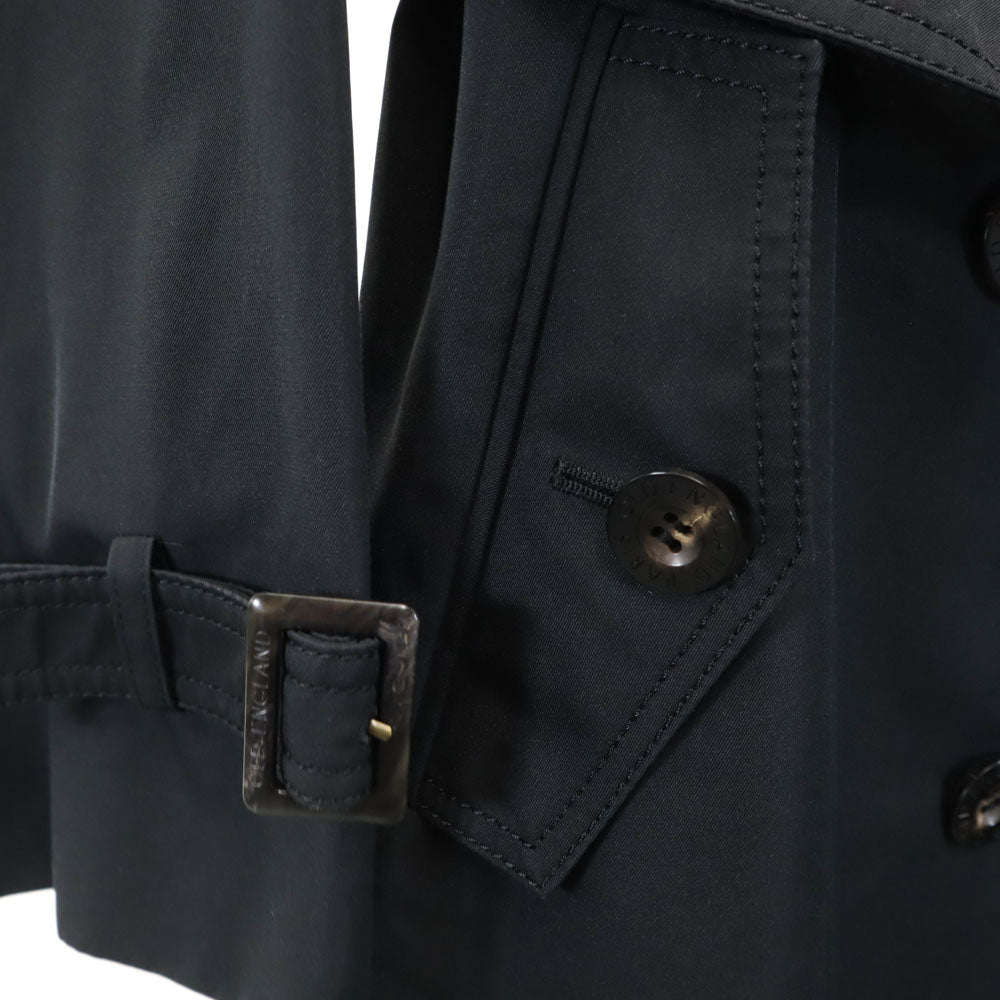 OLD ENGLAND オールドイングランド 日本製 ライナー付 トレンチコート 36 黒 2WAY レディース