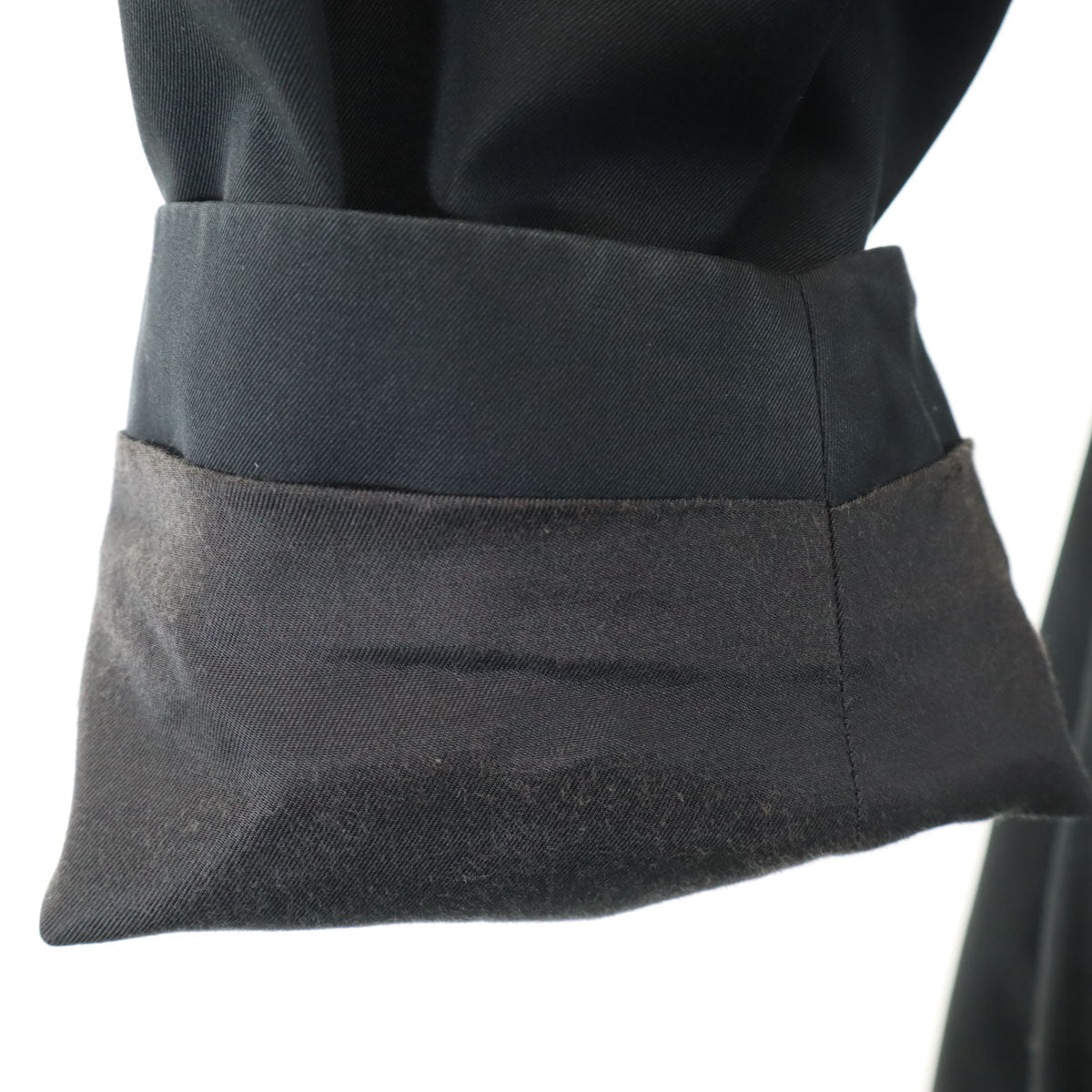 UNITED ARROWS ユナイテッドアローズ 日本製 フィンクス コットンギャバ ラップ コート L 黒 メンズ