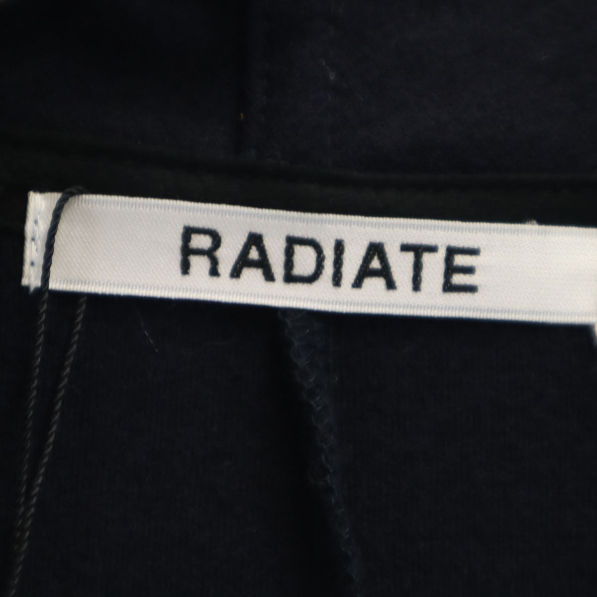 RADIATE ラディエイト 日本製 ウール100％ 長袖 ドレープショール ニットカーディガン 38 ネイビー レディース