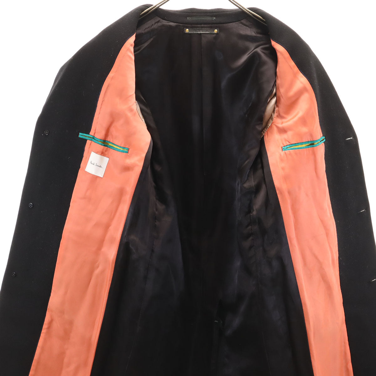 Paul Smith ポールスミス 日本製 メルトン チェスターコート M ブラック メンズ
