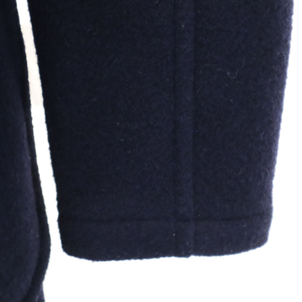 Danton ダントン 日本製 ウールブレンド モッサ コート 36 ネイビー くるみボタン レディース