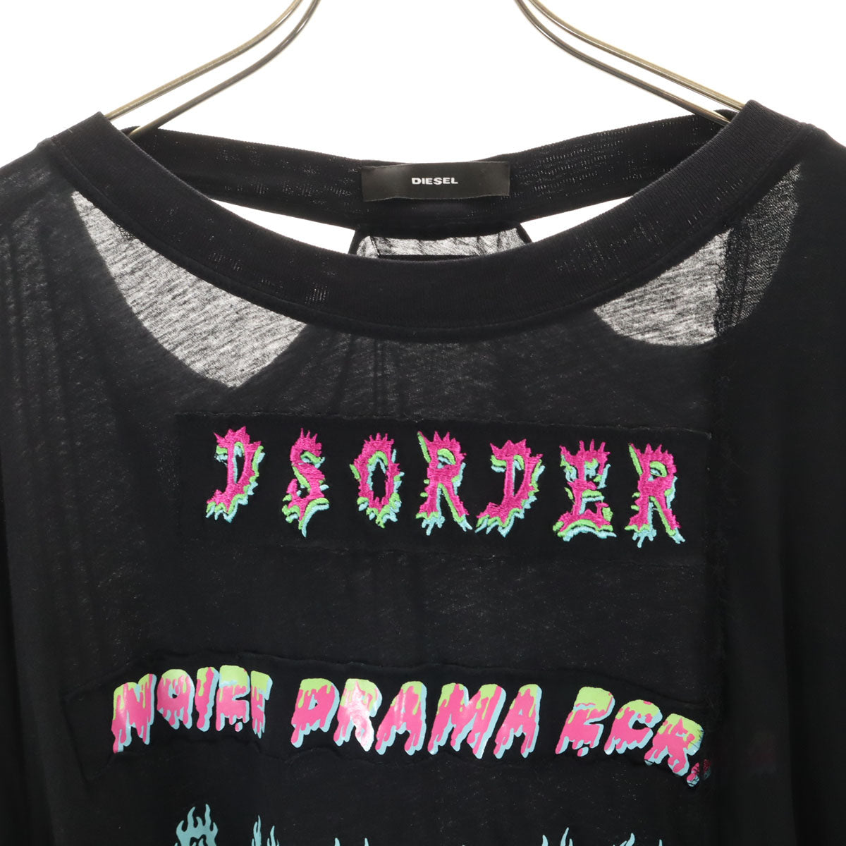 DIESEL ディーゼル 長袖 変形 ミニワンピース XS ブラック T-STEFA-A レディース