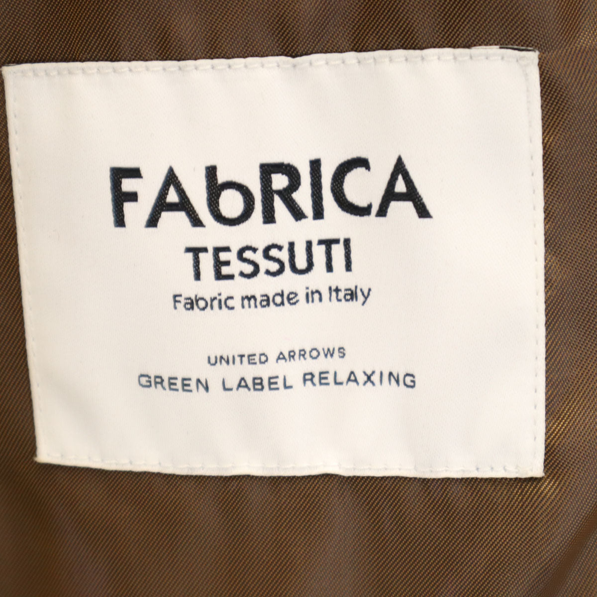 green label relaxing グリーンレーベルリラクシング ウールブレンド メルトン チェスターコート M ブラウン FAbRICA TESSUTI メンズ