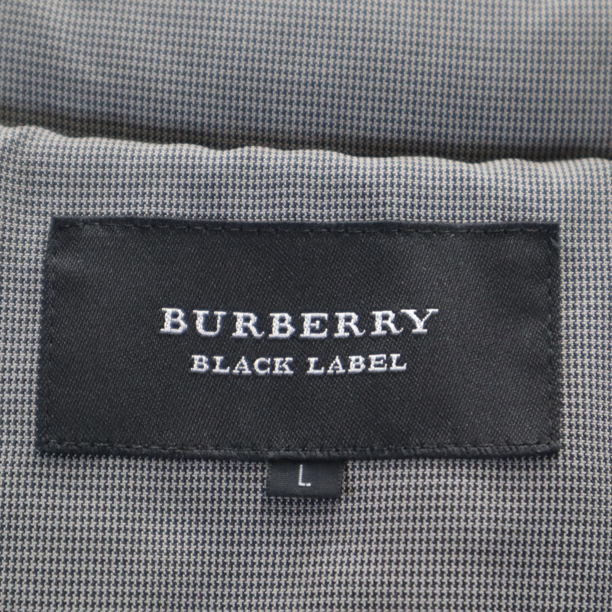 BURBERRY BLACK LABEL バーバリーブラックレーベル ダウンコート L グレー 三陽商会 フォックスファー付き メンズ