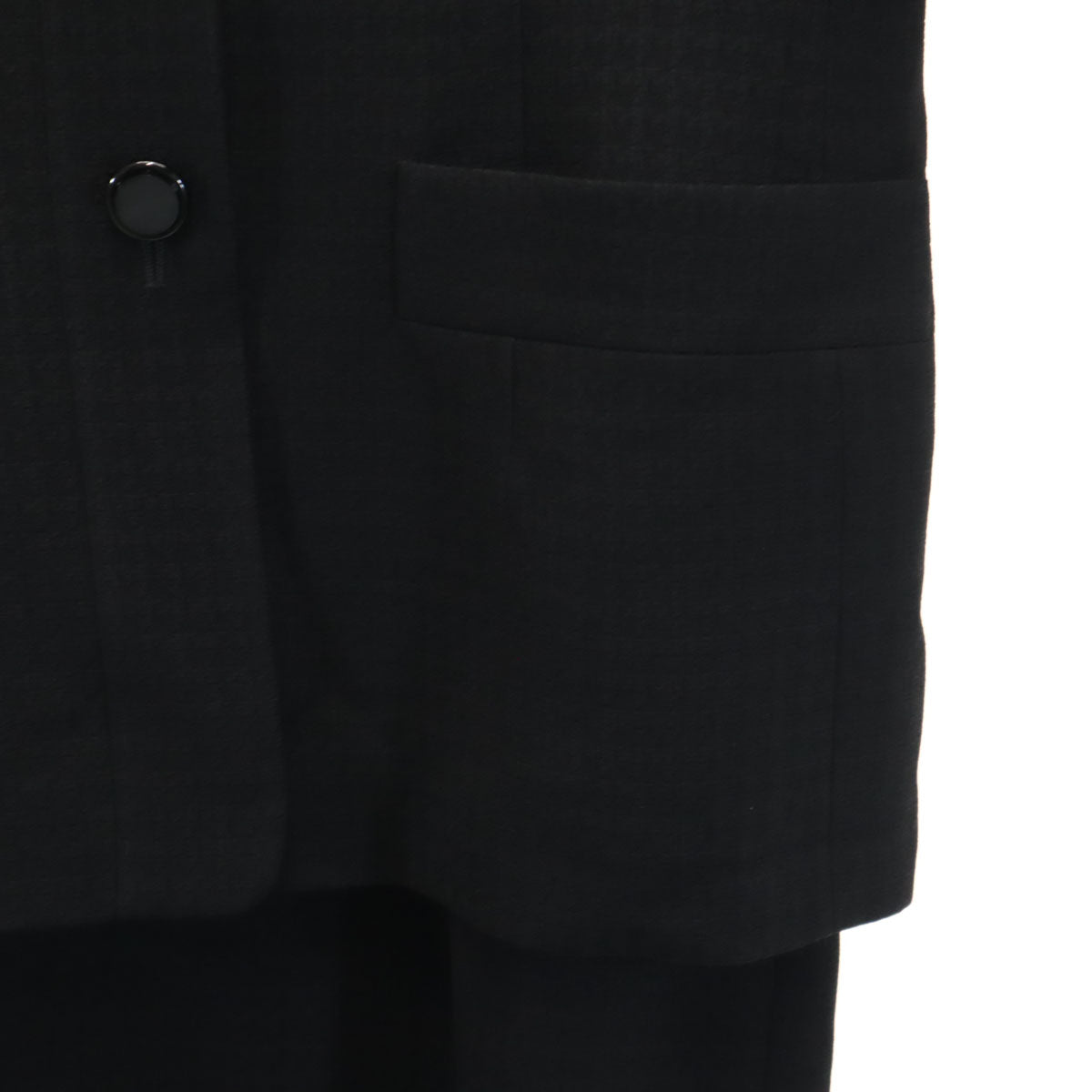 GIVENCHY ジバンシィ 90s 日本製 オールド 柄入り 7分袖 フォーマル ワンピース 10 ブラック アンサンブル レディース