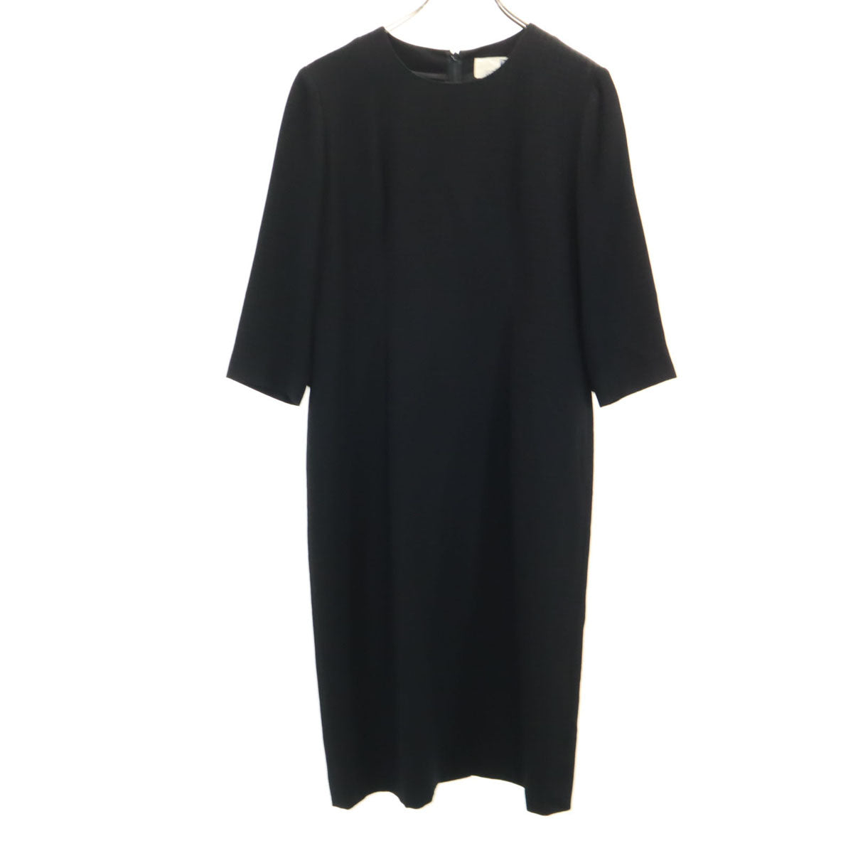 GIVENCHY ジバンシィ 90s 日本製 オールド 柄入り 7分袖 フォーマル ワンピース 10 ブラック アンサンブル レディース