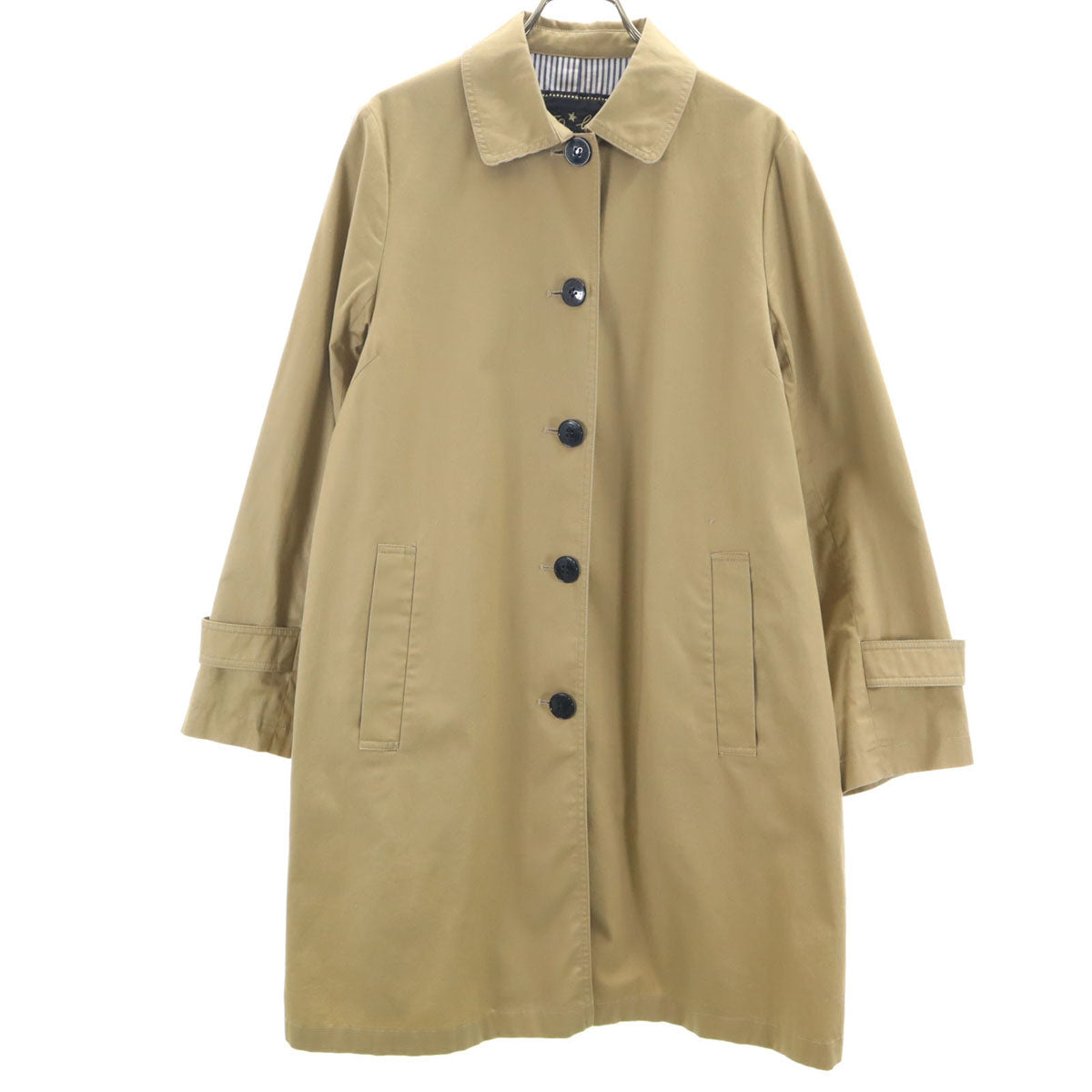 To b. by agns b トゥービーバイアニエスベー ステンカラーコート 36 ベージュ レディース