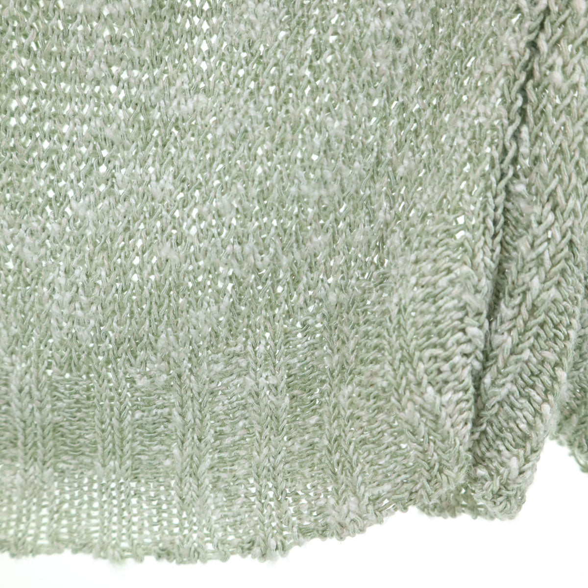 green label relaxing グリーンレーベルリラクシング リネンブレンド 長袖 Vネック ニットカーディガン グリーン系 IMPORT YARN レディース