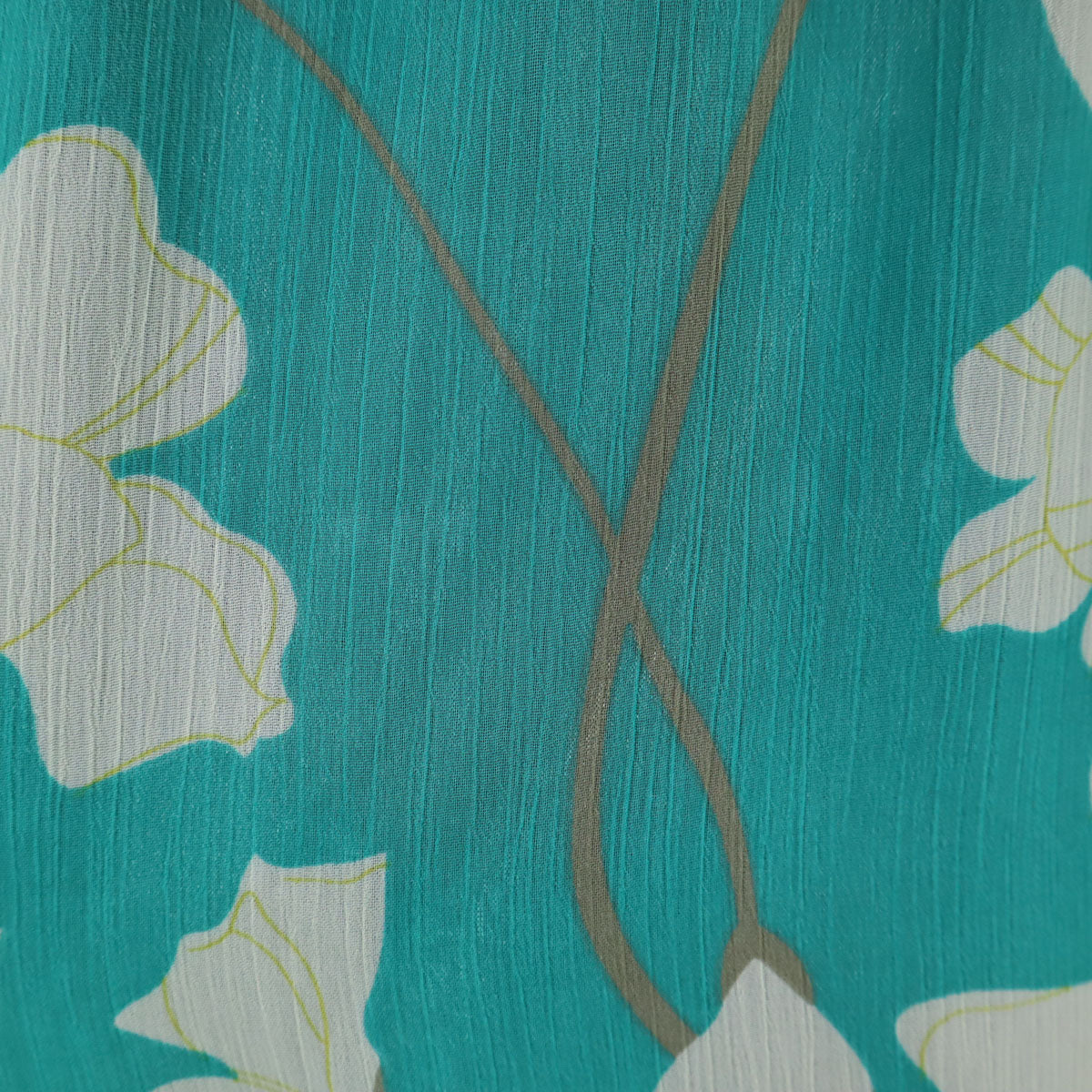 ICHIOKU イチオク 総柄 長袖 シフォン チュニック グリーン系 レディース