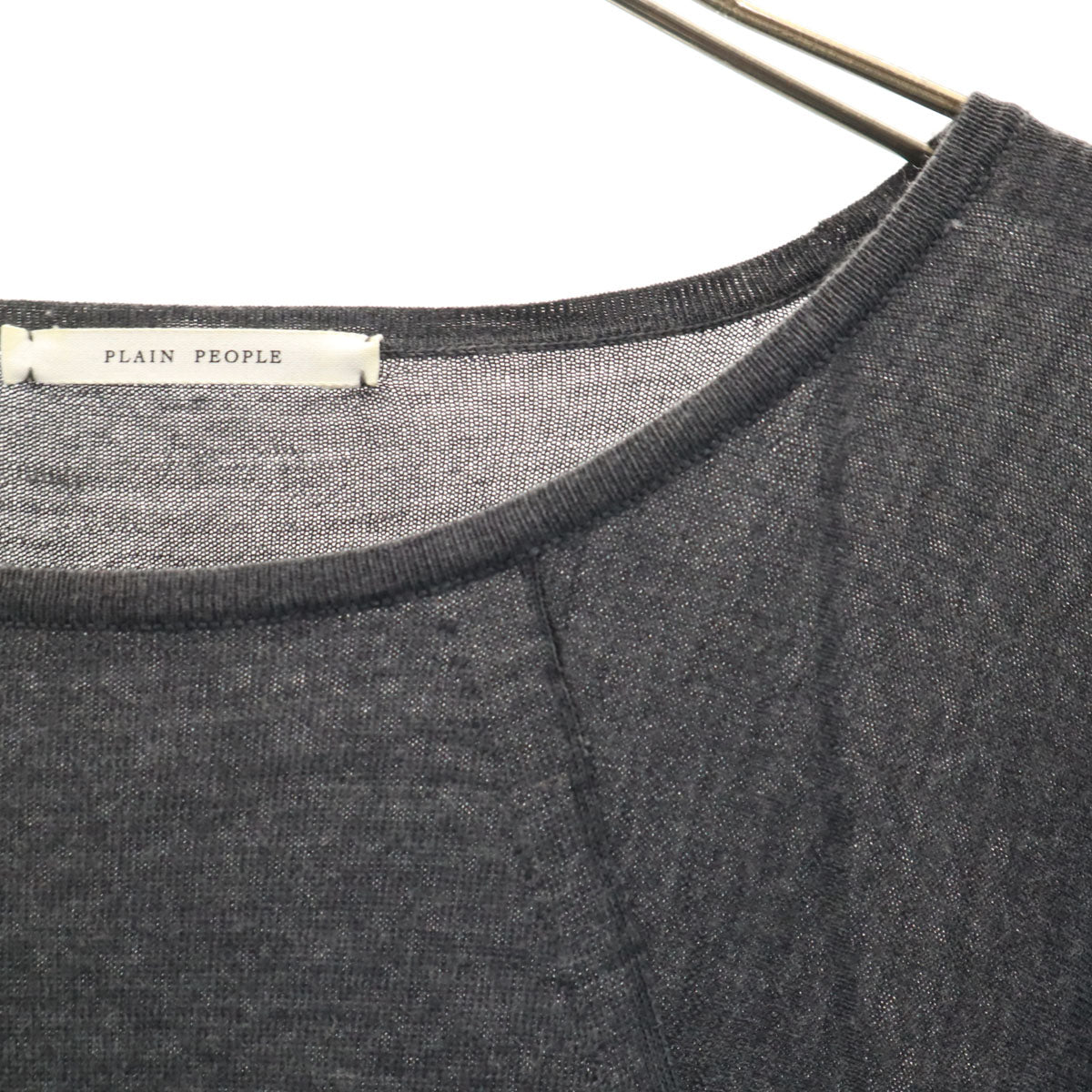 PLAIN PEOPLE プレインピープル ウール100％ 長袖 ニット ロングワンピース 3 グレー レディース