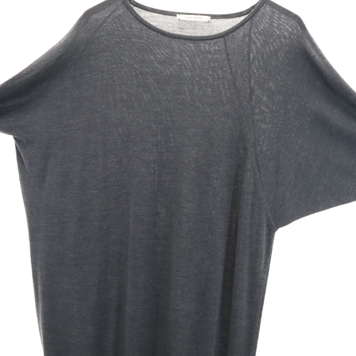 PLAIN PEOPLE プレインピープル ウール100％ 長袖 ニット ロングワンピース 3 グレー レディース