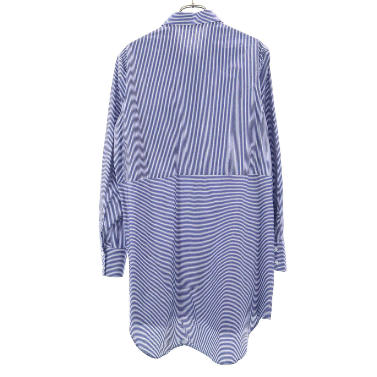 未使用 LIVIANA CONTI リビアナコンティ イタリア製 ストライプ柄 長袖 シャツワンピース 42 ネイビー レディース