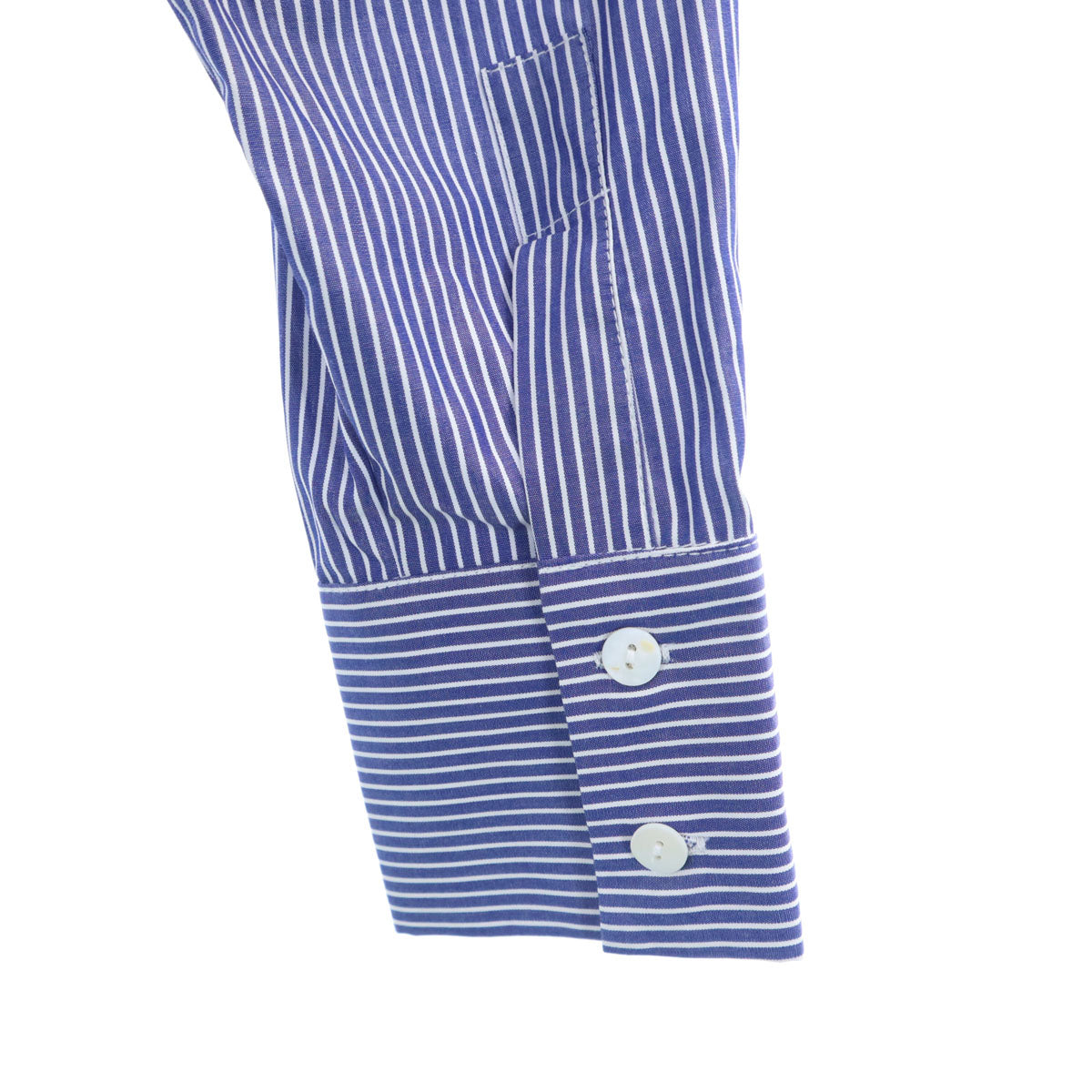 未使用 LIVIANA CONTI リビアナコンティ イタリア製 ストライプ柄 長袖 シャツワンピース 42 ネイビー レディース