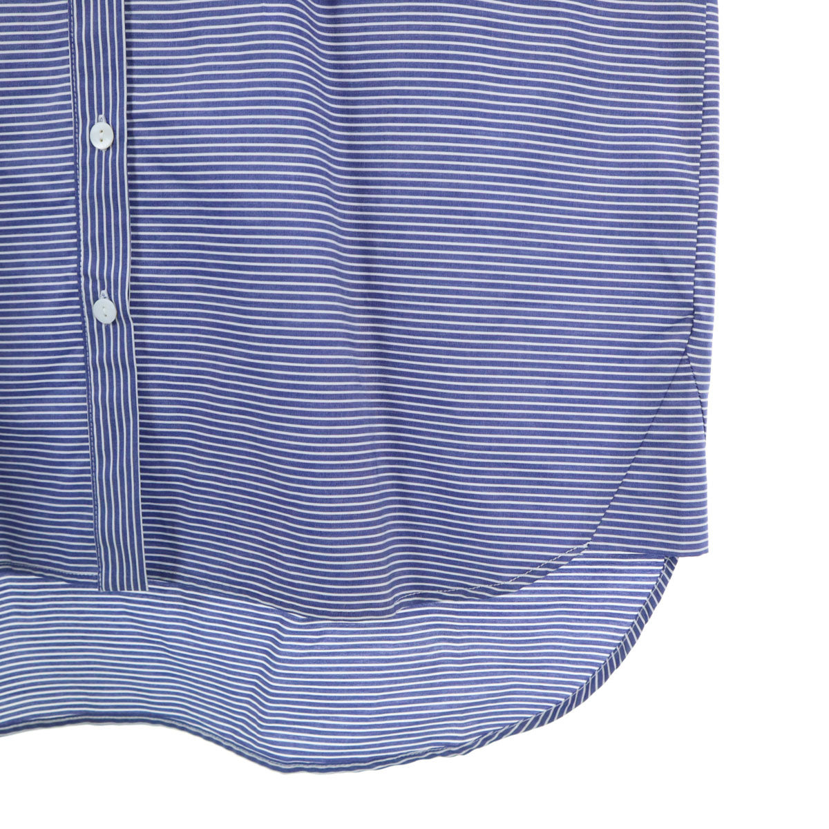 未使用 LIVIANA CONTI リビアナコンティ イタリア製 ストライプ柄 長袖 シャツワンピース 42 ネイビー レディース