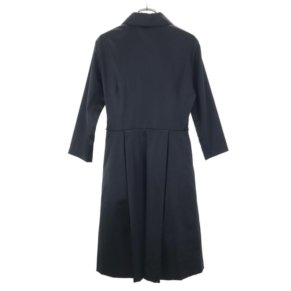 NATURAL BEAUTY ナチュラルビューティー 日本製 7分袖 ワンピース L ブラック レディース