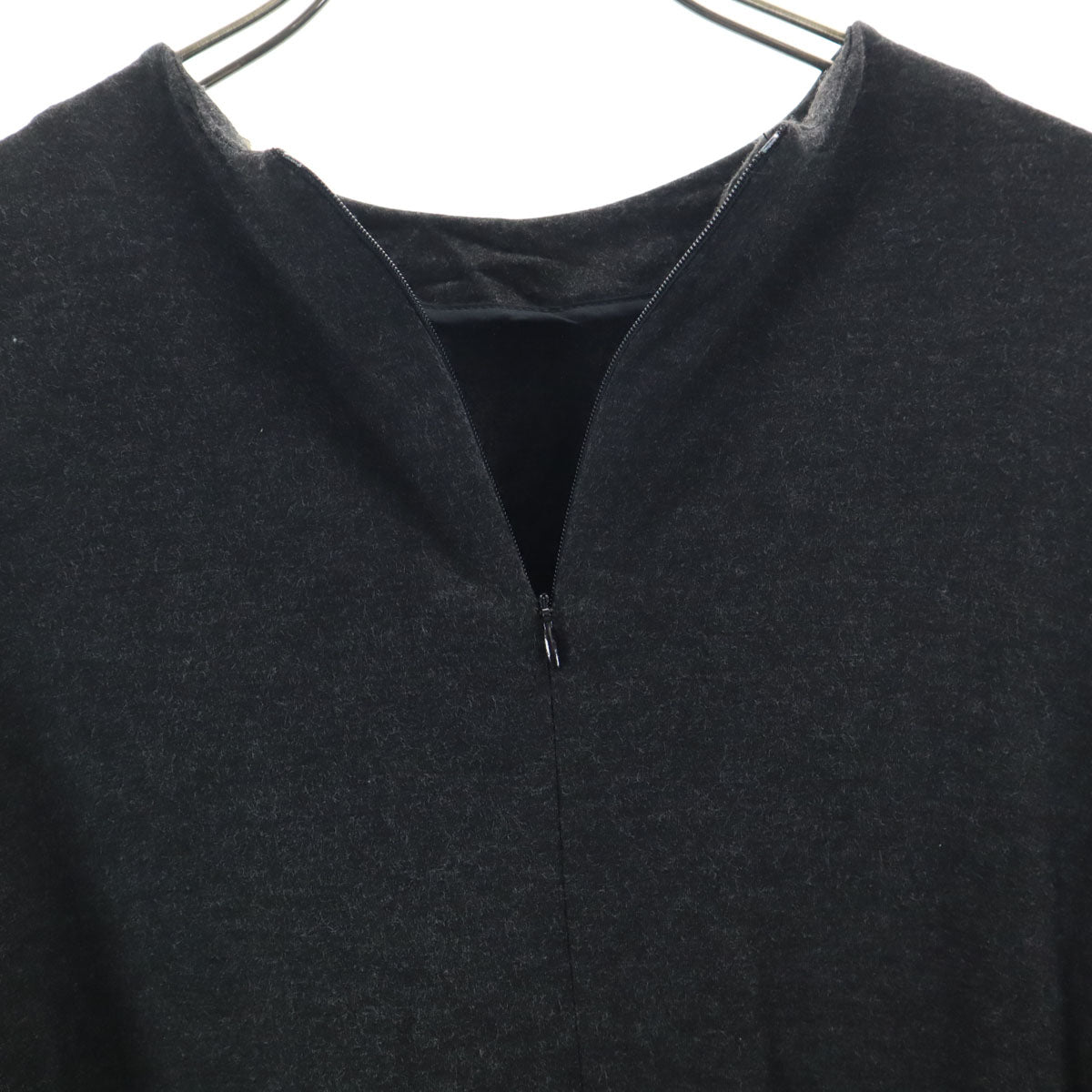 LIVIANA CONTI リビアナコンティ 長袖 天竺 ジャージー生地 チュニック 44 チャコールグレー レディース