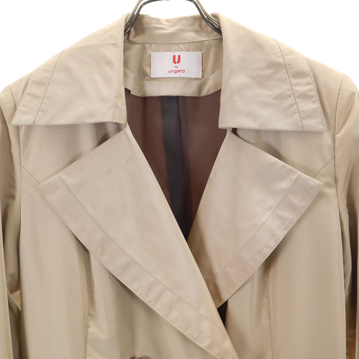 U by ungaro ユーバイウンガロ 日本製 トレンチコート 40 ベージュ レディース