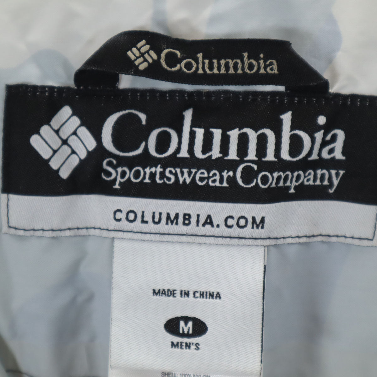 Columbia コロンビア PU1702 カモフラ柄 ピーブルポンチョ ポンチョ M カーキ アウトドア 迷彩 ポケッタブル メンズ