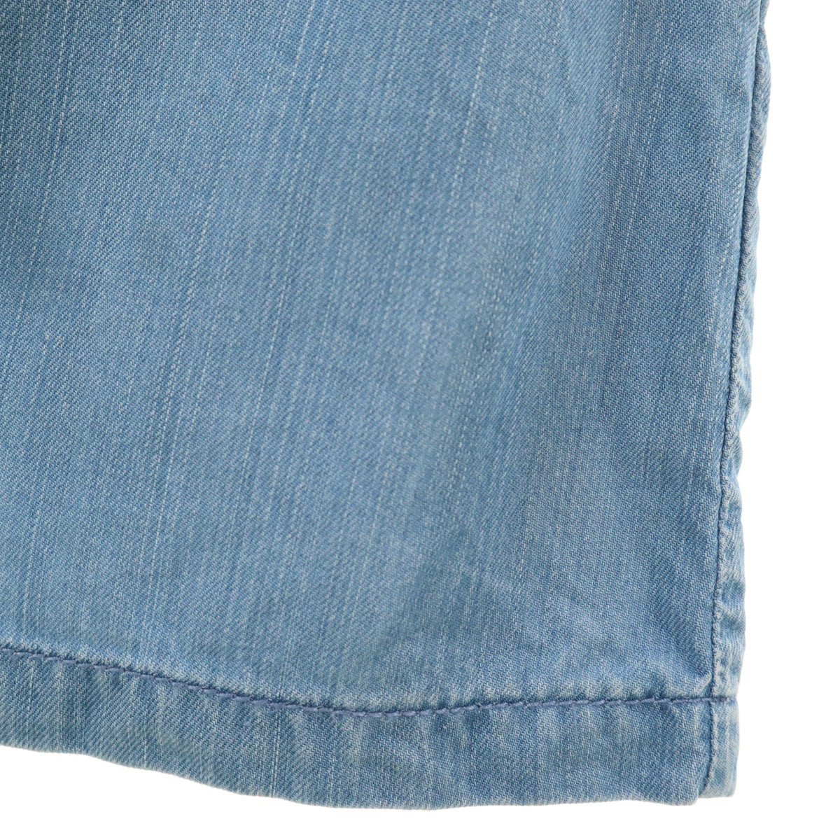 MAX&CO マックスアンドコー シャンブレー フーデッド コート 40 ブルー マックスマーラ レディース