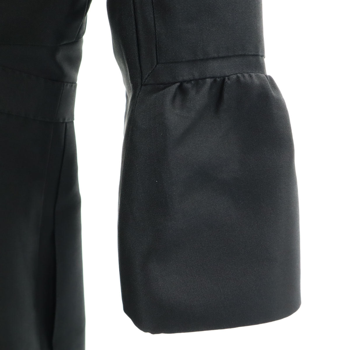 LOUIS VUITTON ルイヴィトン フランス製 シルク 7分袖 コート 36 ブラック系 レディース