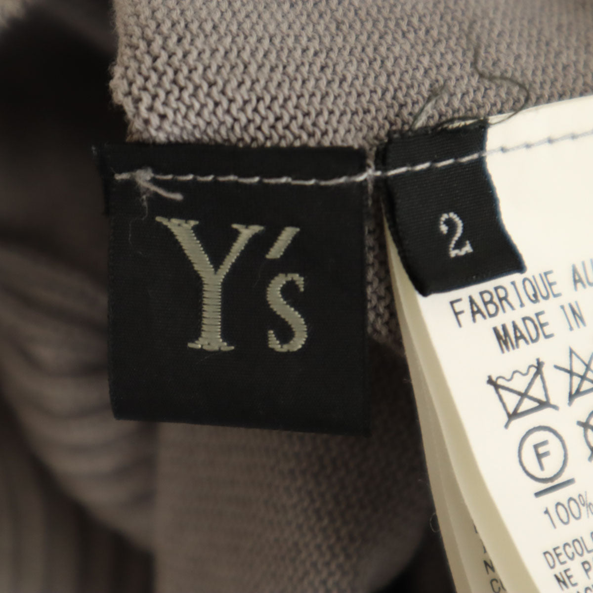 Y's ワイズ 日本製 長袖 プルオーバー ニットカーディガン 2 グレー ヨウジヤマモト レディース