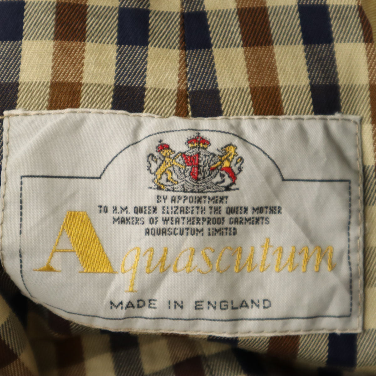 Aquascutum アクアスキュータム 60s 70s イングランド製 ヴィンテージ Aqua5 ステンカラーコート オリーブ メンズ