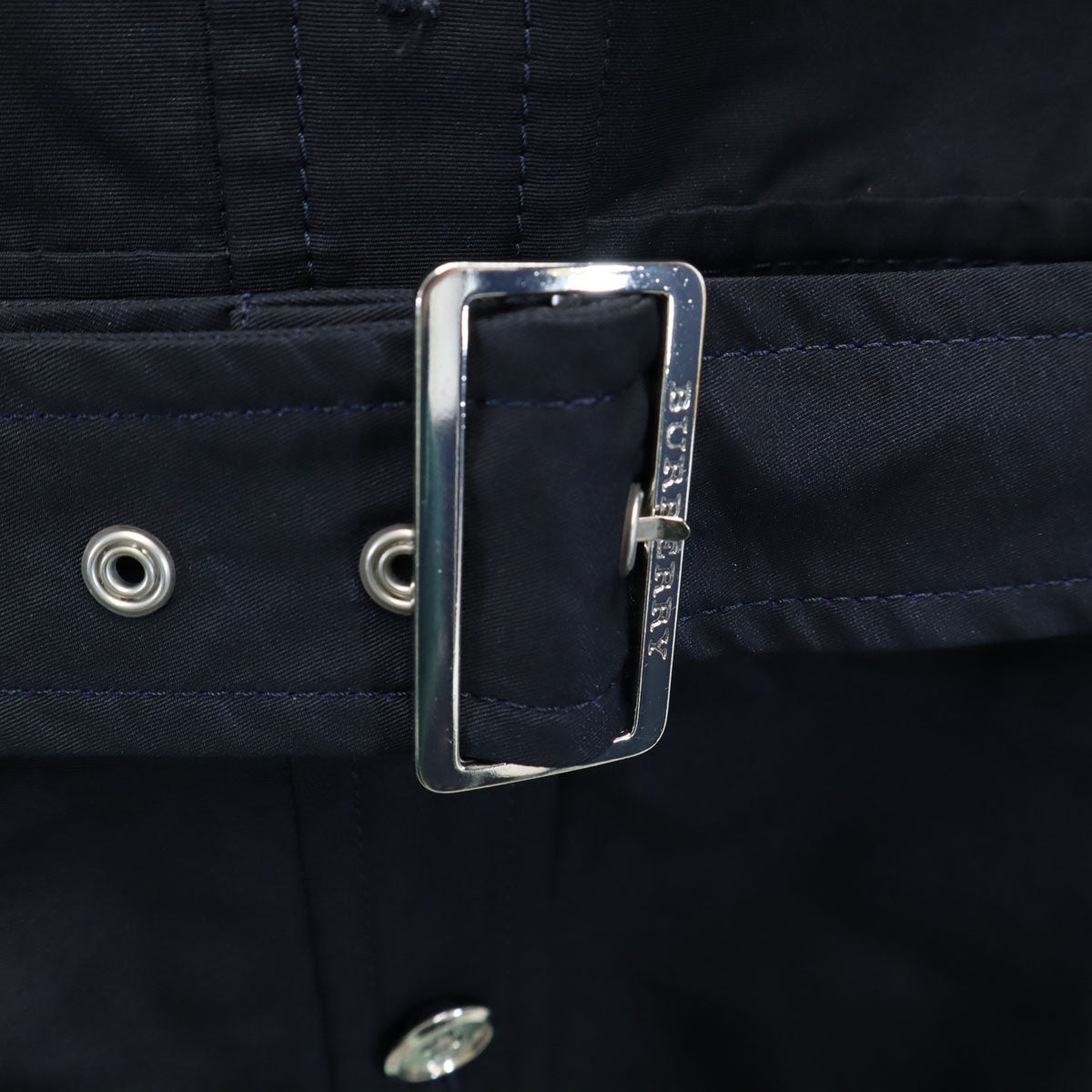 BURBERRY LONDON バーバリーロンドン 日本製 ステンカラーコート 40 ネイビー 三陽商会 レディース