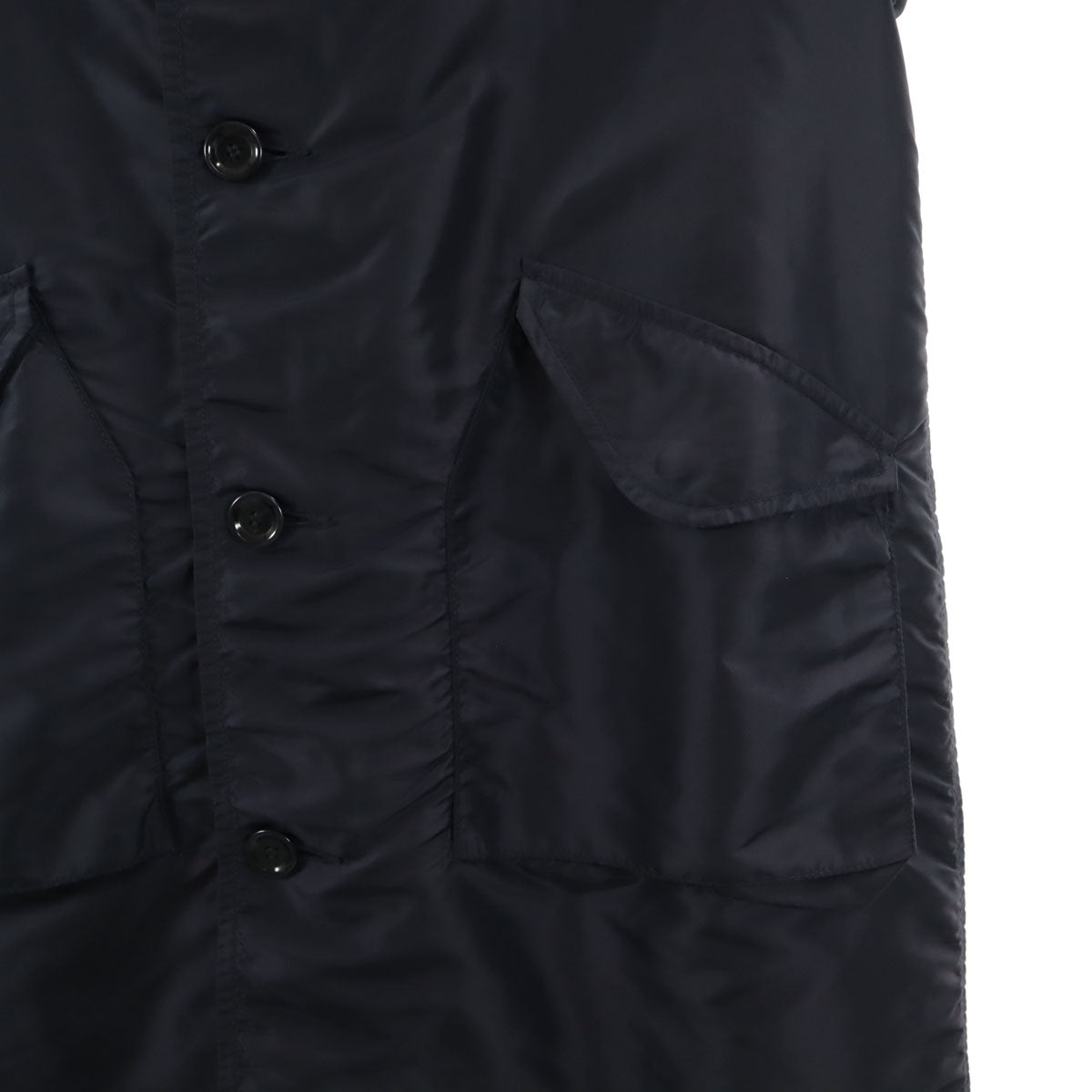 45R フォーティファイブアール 日本製 フーデッド ステンカラーコート 4 ネイビー メンズ