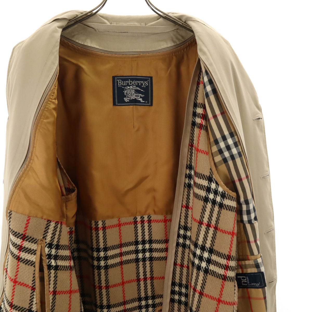 Burberrys バーバリーズ 90s オールド ステンカラーコート 90-165 ベージュ ライナー付き メンズ