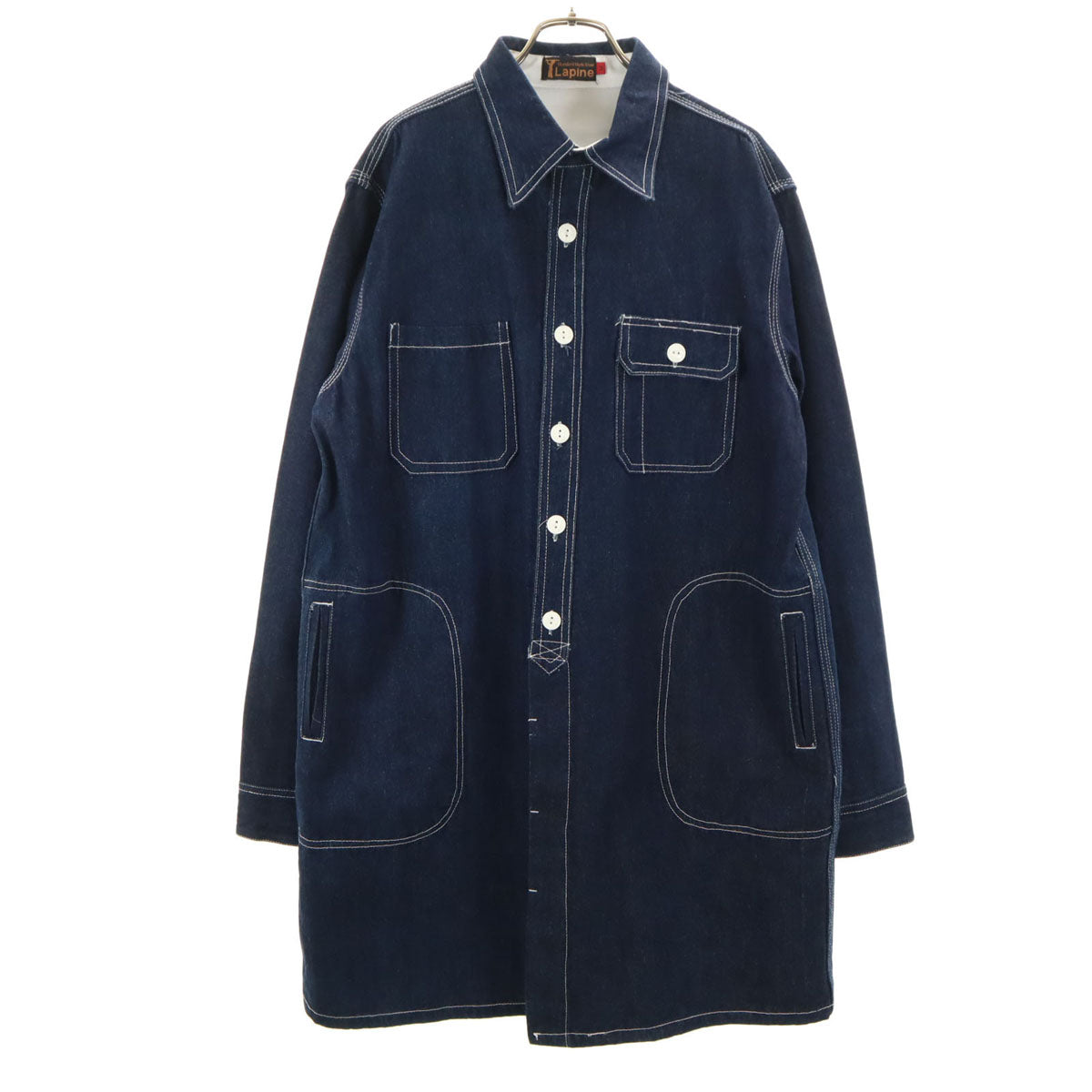 ラピーヌ 長袖 デニム シャツワンピース 42 インディゴ レディース