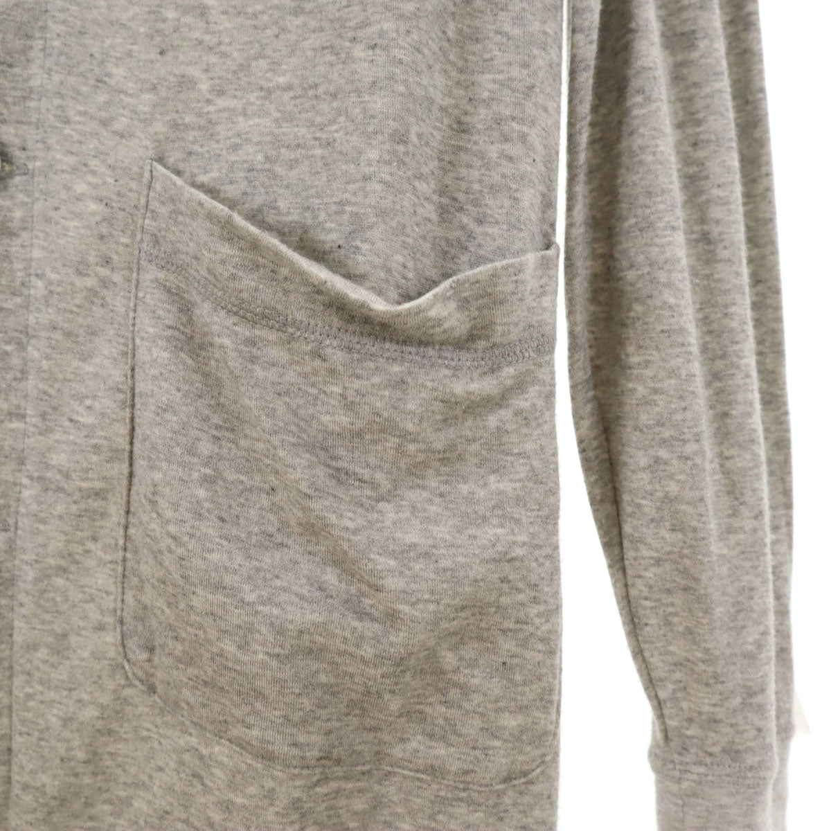 HYSTERIC GLAMOUR ヒステリックグラマー チェーン刺繍 長袖 ロング パーカー FREE グレー レディース