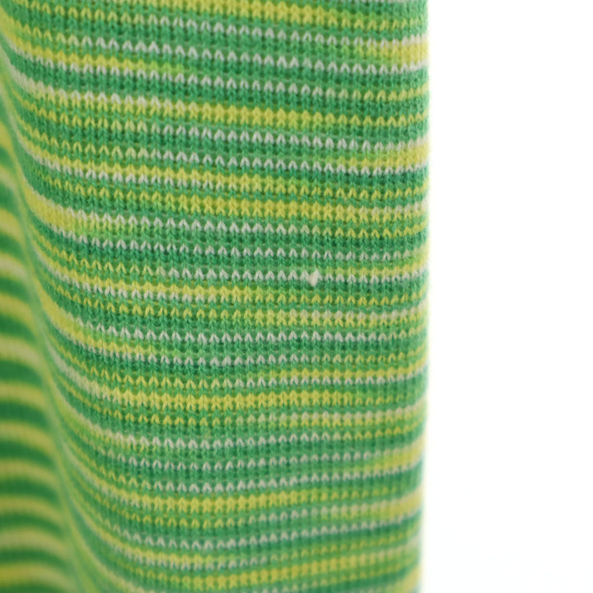 Missoni ミッソーニ イタリア製 ボーダー柄 7分袖 ニット ワンピース 48 グリーン レディース