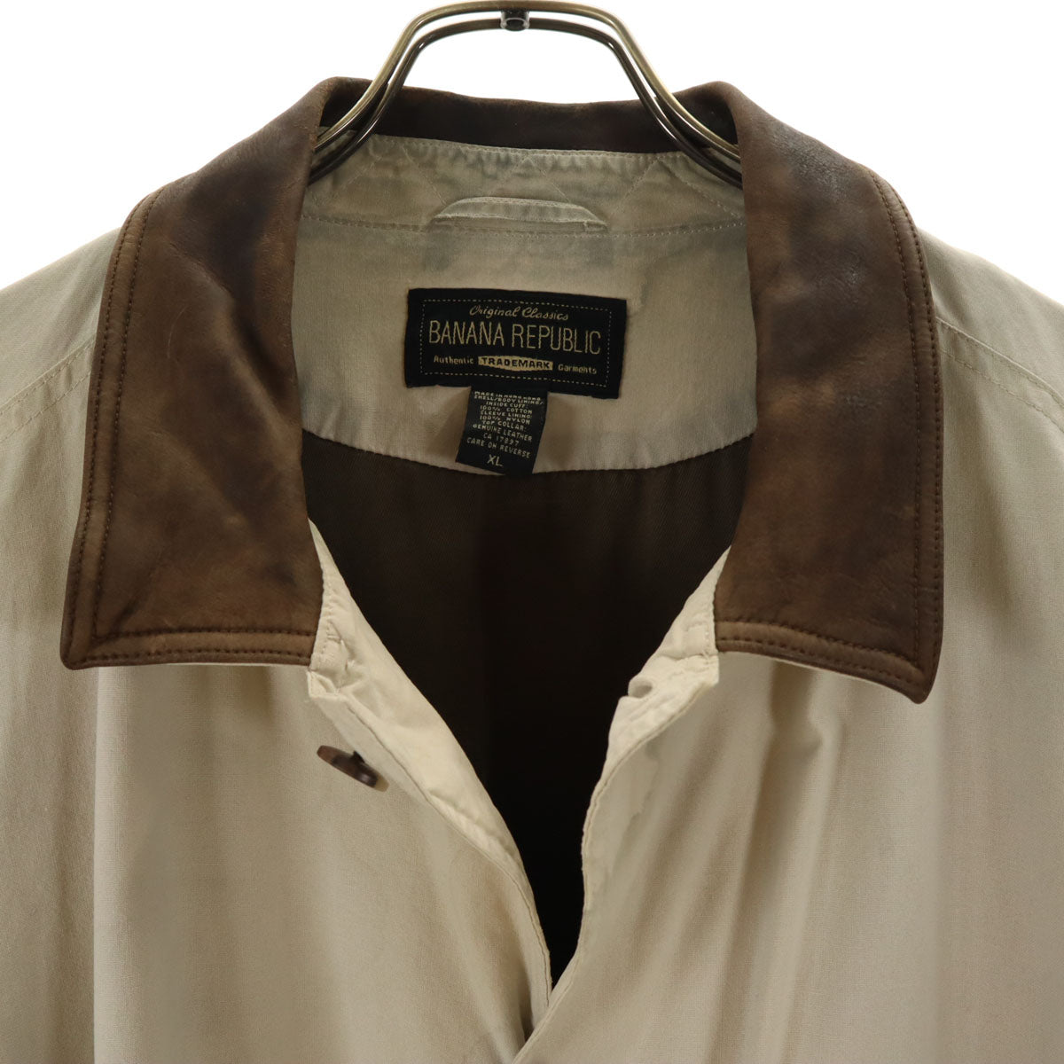 Banana Republic バナナリパブリック 90s 00s オールド ステンカラーコート XL グレージュ メンズ