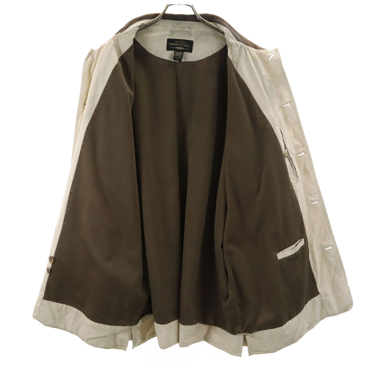 Banana Republic バナナリパブリック 90s 00s オールド ステンカラーコート XL グレージュ メンズ