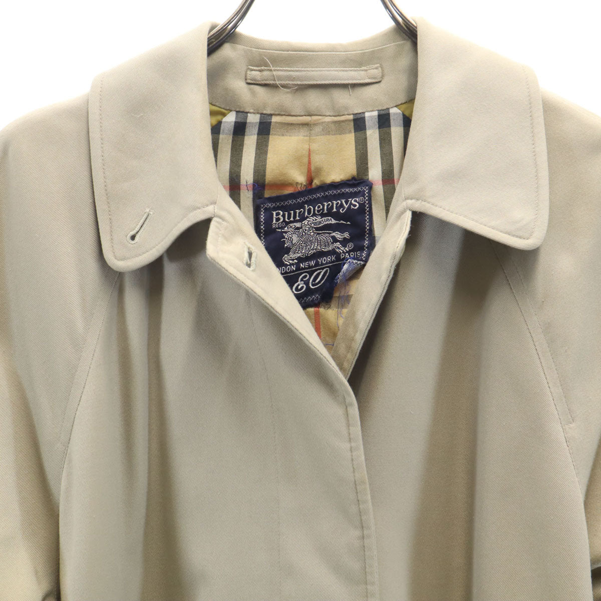 Burberrys バーバリーズ 80s ヴィンテージ ノバチェック柄 ステンカラーコート ベージュ レディース