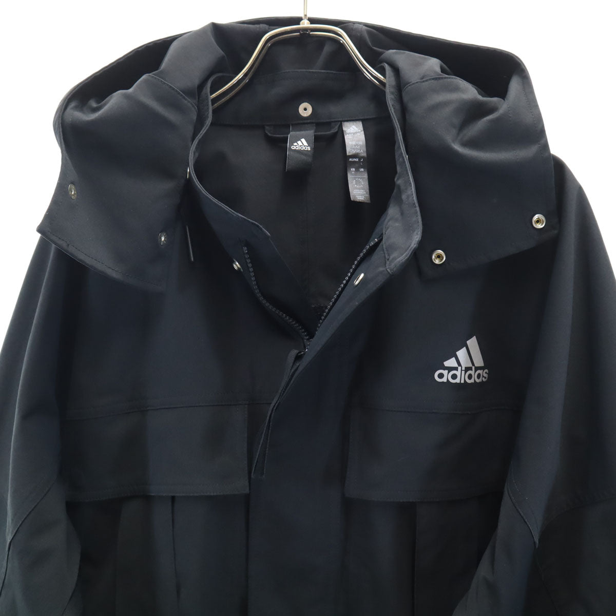 adidas アディダス PRSVEツイル ロングコート L ブラック メンズ