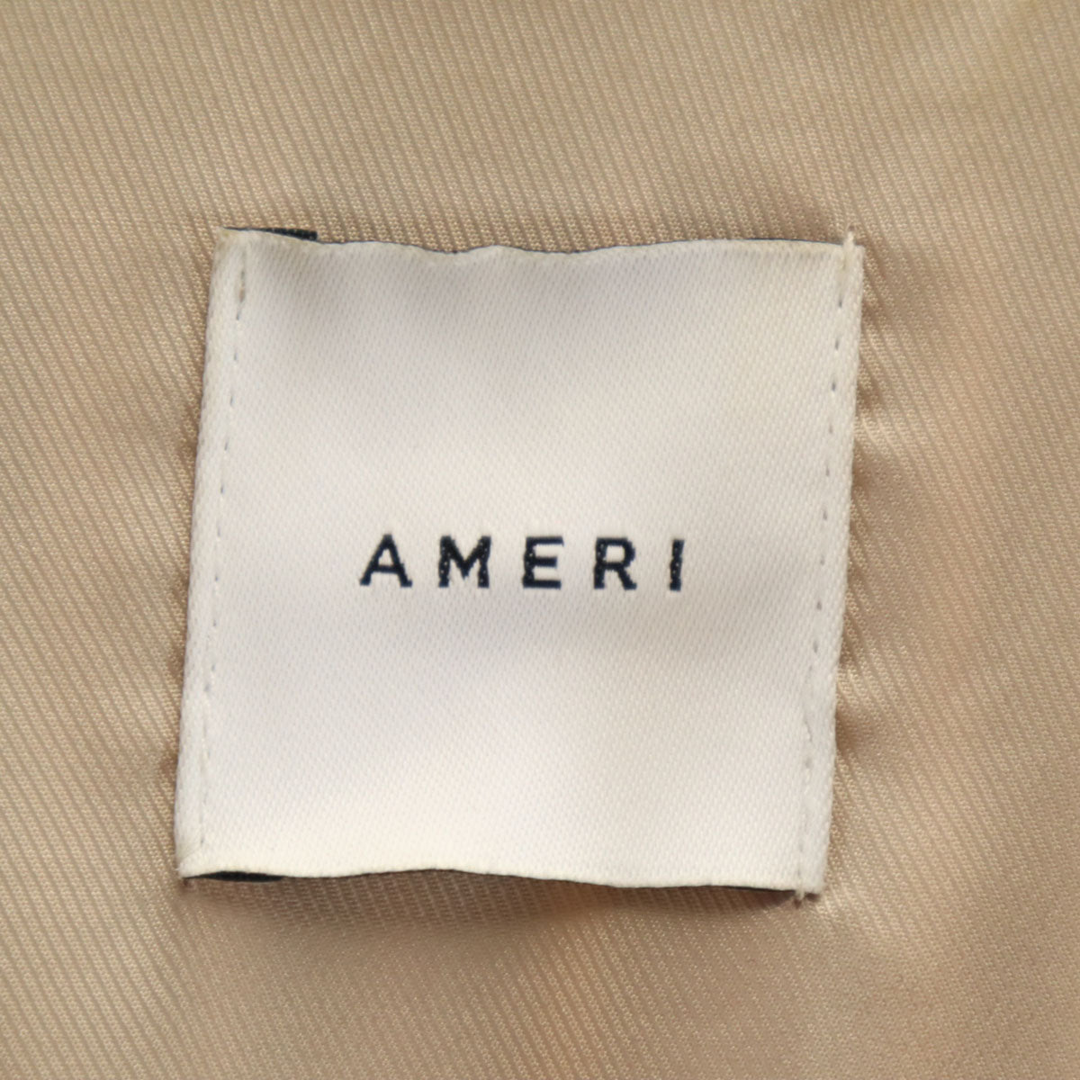 AMERI UNDRESSED アメリ プリ－ツ切替 ロング トレンチコート ブラウン レディース