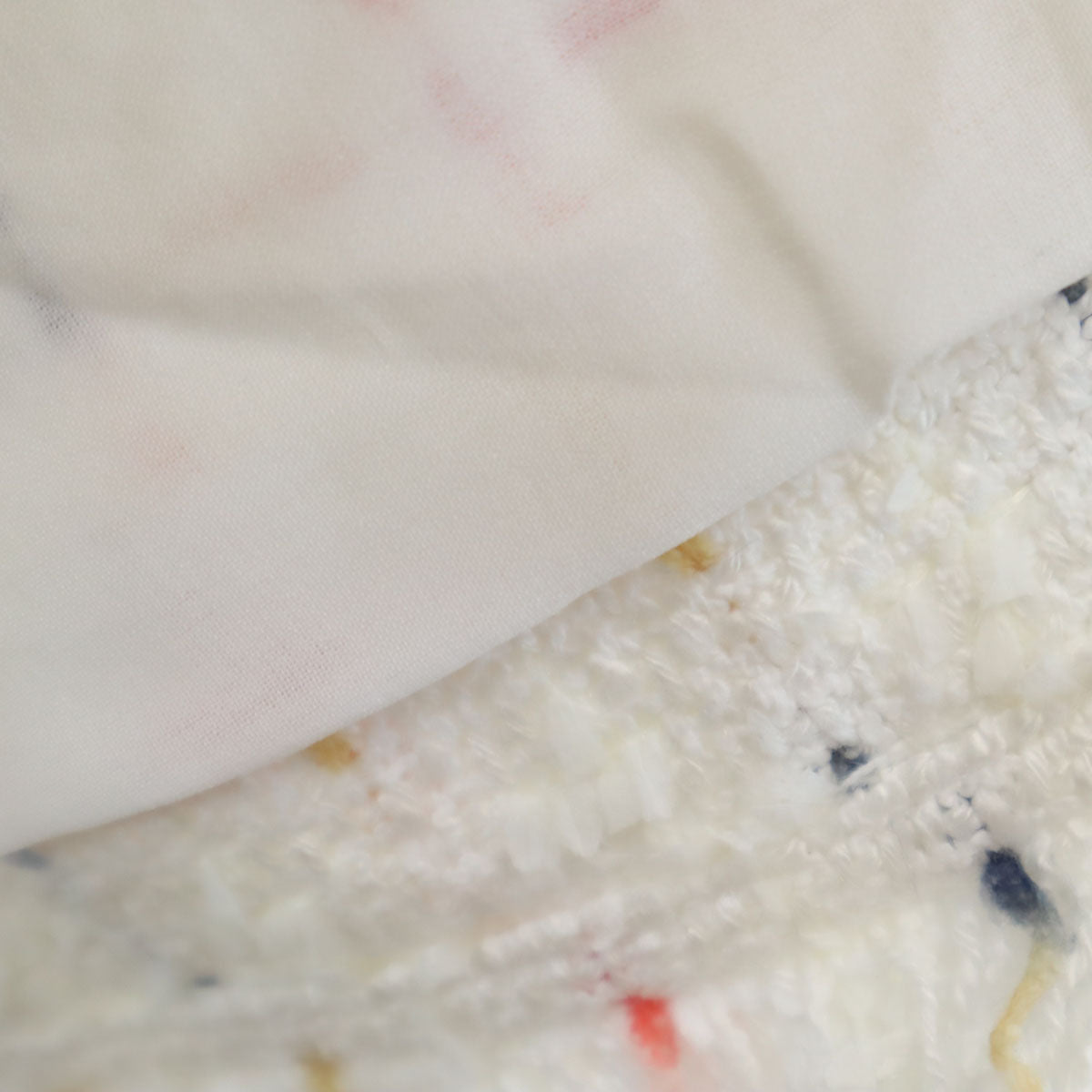 Rene ルネ 日本製 ノースリーブ ツイード ドレス ワンピース 34 ホワイト系 レディース