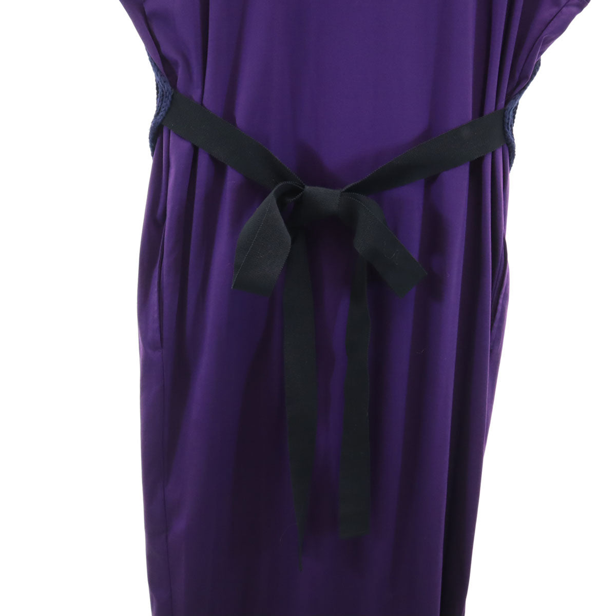 JOHN LAWRENCE SULLIVAN ジョンローレンスサリバン 日本製 ノースリーブ ニットレイヤード ワンピース パープル レディース