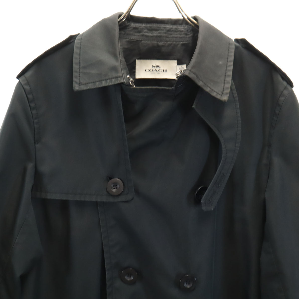 COACH コーチ トレンチコート M ブラック F87431 メンズ