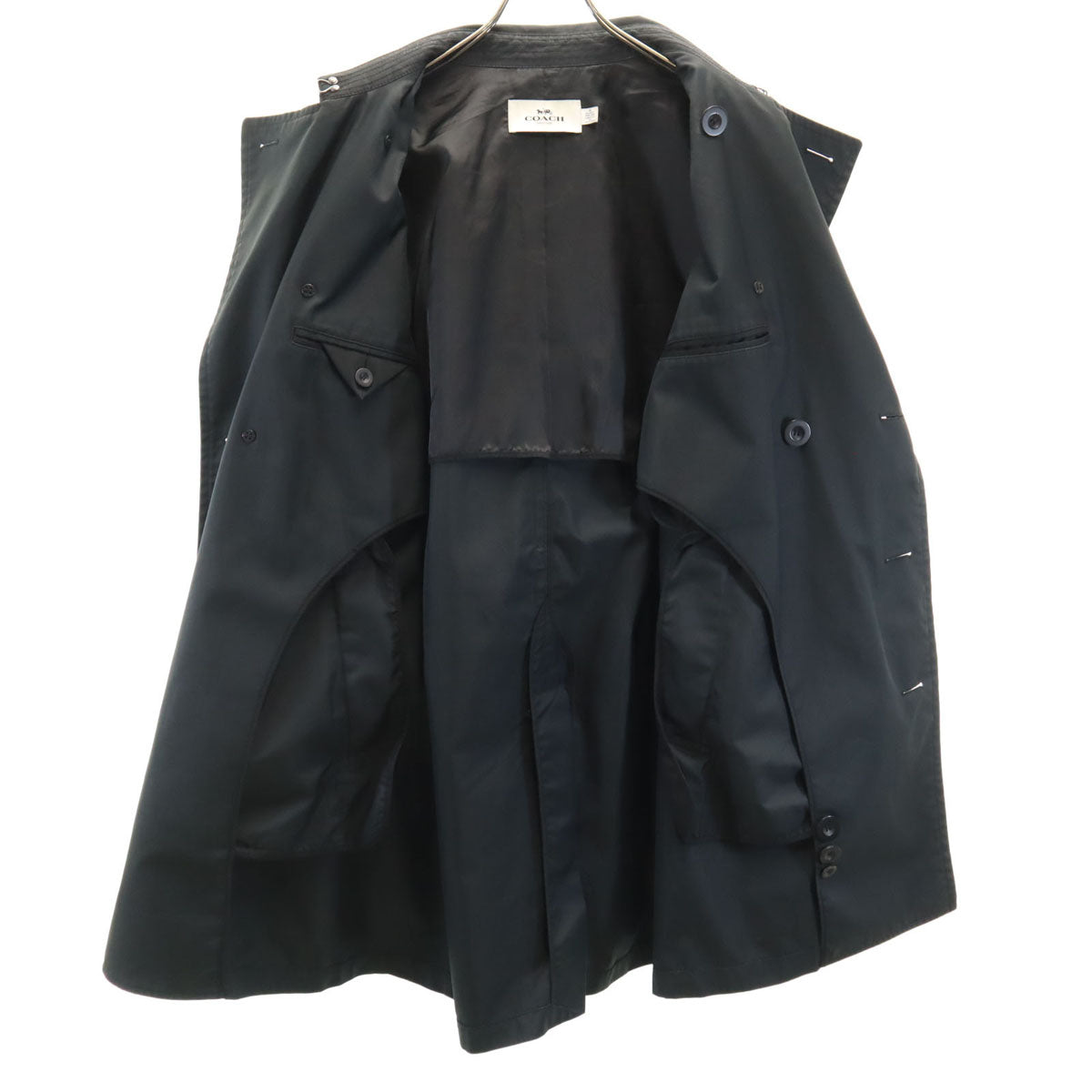 COACH コーチ トレンチコート M ブラック F87431 メンズ
