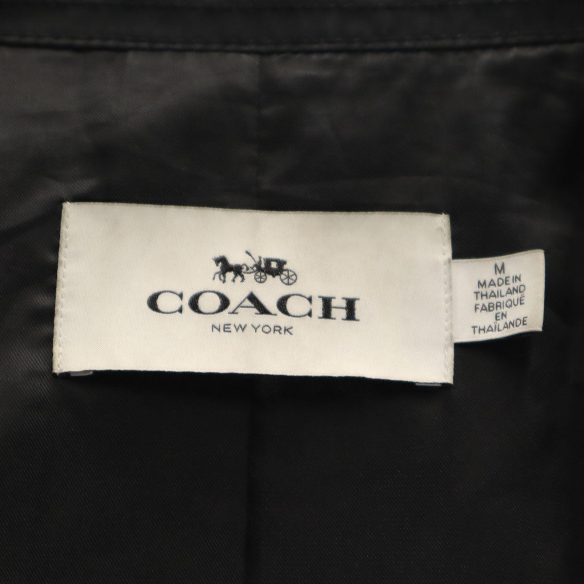 COACH コーチ トレンチコート M ブラック F87431 メンズ