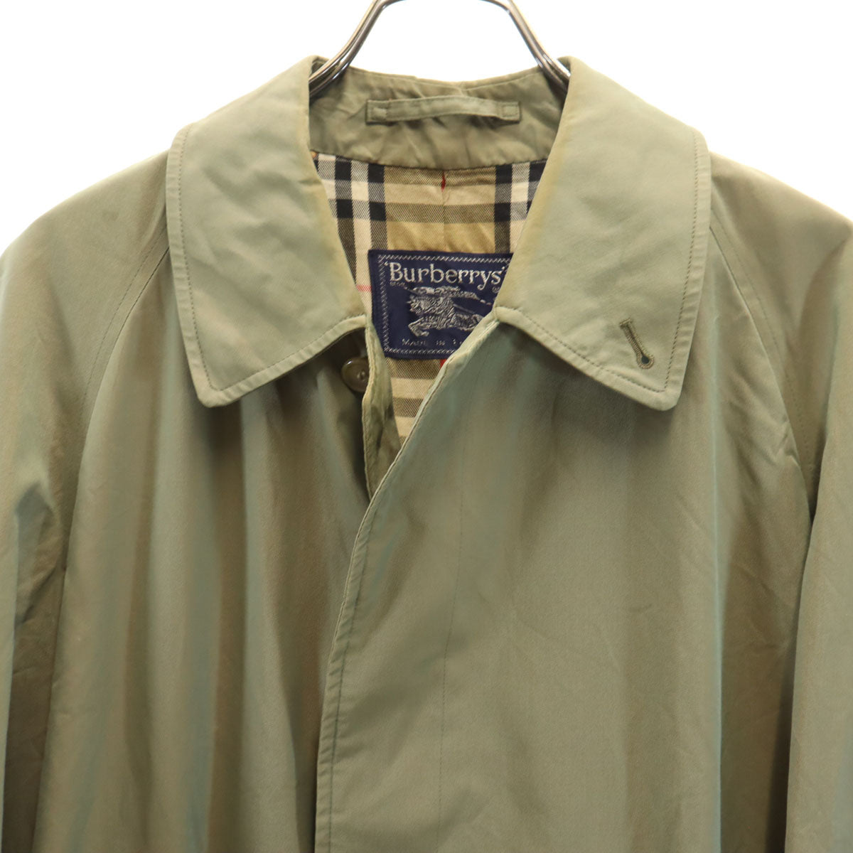 Burberrys バーバリーズ 80s 90s 英国製 オールド ステンカラーコート オリーブ メンズ