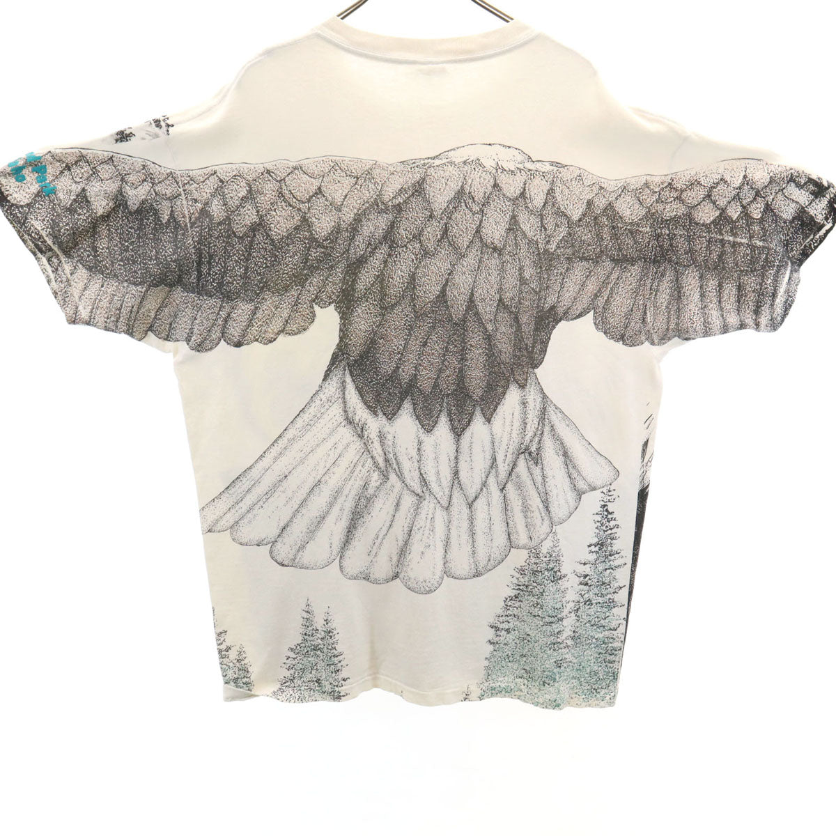 DELTA デルタ 90s オールド イーグル 半袖 ロング Tシャツ XL ホワイト シングルステッチ 鷲 メンズ