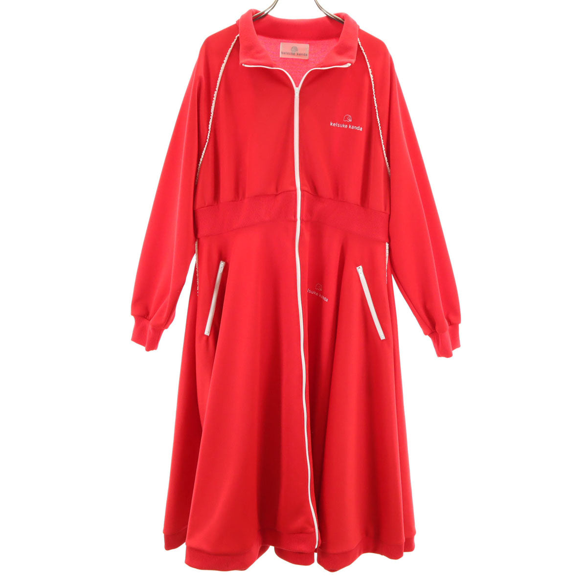 keisuke kanda ケイスケカンダ 日本製 ジャージミーツドレス ロングワンピース free レッド レディース