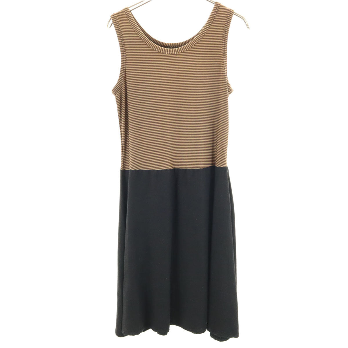 FENDI フェンディ イタリア製 ボーダー柄 長袖 アンサンブル 膝丈ワンピース 46 ネイビー カーディガン レディース