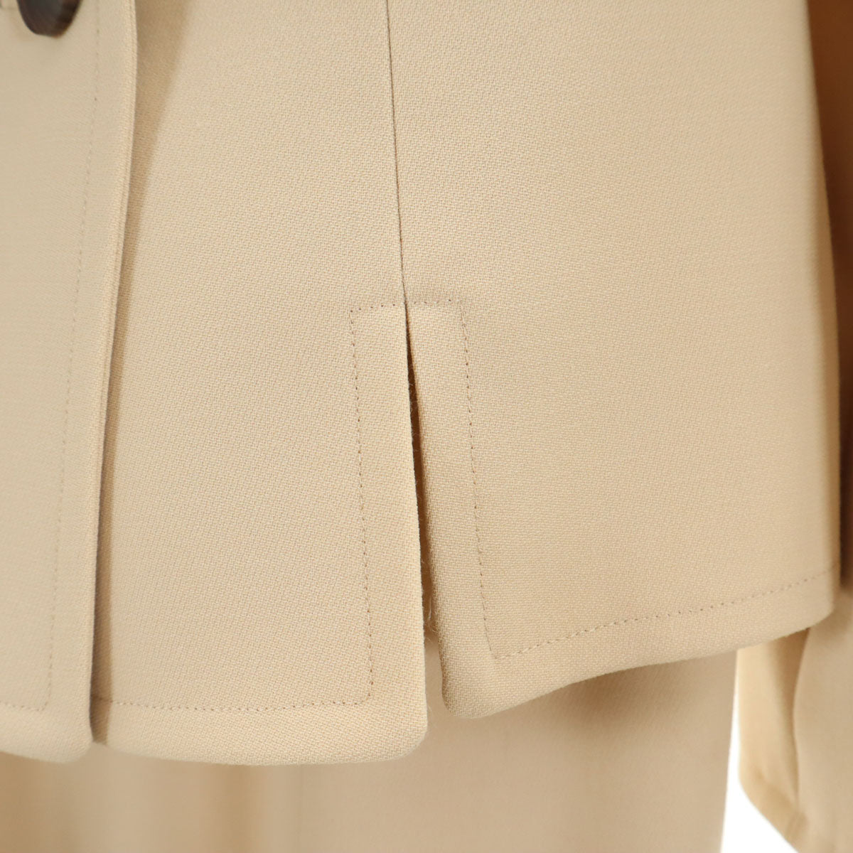 FOXEY フォクシー 日本製 アンサンブル 膝丈ワンピース 40 ベージュ テーラードジャケット レディース